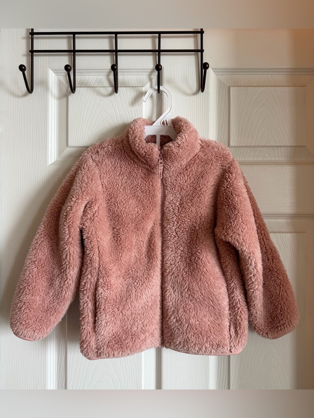 UNIQLO Kids Fluffy Yarn Fleece Full-Zip Jacket Pink Size 3-4Y